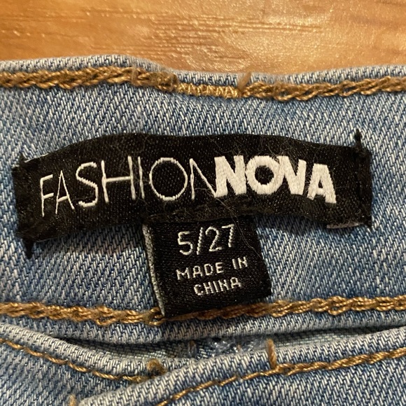 Fashion Nova Music Note Denim Flare Jeans - Picture 4 of 6